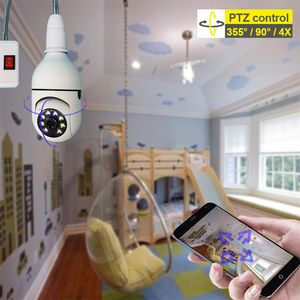 Câmera de lâmpada IP E27 de alta qualidade WiFi Monitor de bebê 1080P Mini CCTV interno Segurança AI Rastreamento Câmera de vigilância de áudio e vídeo Equipamentos de monitoramento de casa inteligente
