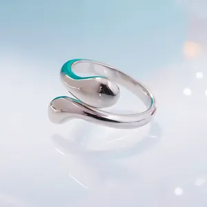 Кольца кластера, простое и модное глянцевое кольцо с открытой каплей воды, крестообразное кольцо для подарка подруге