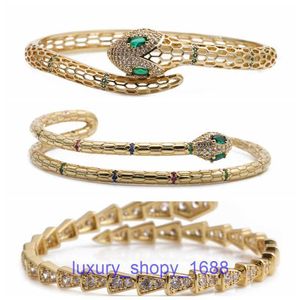 Car tiress popular Luxury Designer bracelet Fashionable Instagram Micro Set Zircon Bracelet with Exaggerated Personality Animal Snake Have Original Box