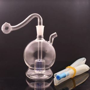 2pcs Mobius Matrix Glass Bongs Oil Burner Pipe 10mm Feminino Globe Orb Bubbler Fumar Tubulação de Água Dab Rig Hookahs com 10mm Masculino Banger Oil LL