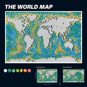 Kits Model Building Kits 11695 PCS World Map Mosaic Building Block Model Toy Compatible 31203 61203 Birthday Christmas Gifts IN STOCK 2