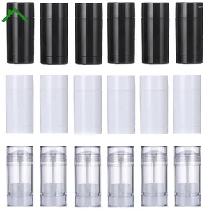 Vorratsflaschen 18 Stück 15 ml Klarer leerer Kunststoff runder Deodorantbehälter Form Bodenfüllstift Twist Up Tube