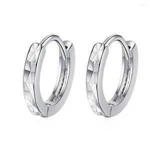 Orecchini a cerchio in argento sterling 925 geometrici squisiti per auto fiore donna per Natale San Valentino regalo di gioielli con ciondoli all'ingrosso