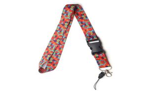 Cell Phone Straps Charms Autism Puzzle Neck Lanyards For Key Chain Gym USB ID Card Badge Holder Keycord Hanging Rope Keyring Mob6636456