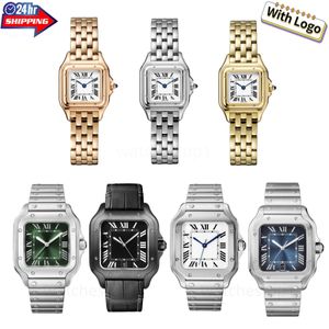 Designer Elegant fashionabla herr- och kvinnors klockor rostfritt stål Strap Importerad kvartsrörelse Par 22 27 35mm Size Watch