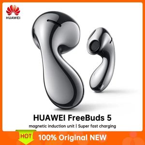 Kopfhörer Original Huawei FreeBuds 5 TWS Halbe In-Ear-Kopfhörer Drahtloses Bluetooth-Headset Rauschunterdrückung Superschnelles Aufladen