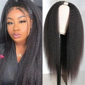 الباروكات 1028 بوصة kinky kinky reative wigs u part wig half wig u mapple clip in black women women daily party use use