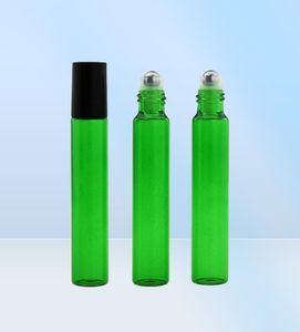 10 ml tom glasrulle på flaskblå röd grön bärnsten klar rullbehållare 13oz för eterisk olja aromaterapi parfymer och Li8721238