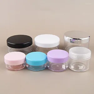 Storage Bottles 50PCS/LOT 10 15 20 30 50g Plastic PS Multicolor Cosmetic Cream Box Face Hand Lotion Jar Small Sample Tank