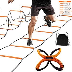 DualPurpose Soccer Training Jump Ladder Multifunktionell Agility Speed ​​Coordination Fotarbeten Fotbollsutrustning Y240103