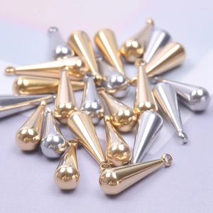 Charms 10pcs Stainless Steel Water Drop End Pendants Connector Chain Extension Tail Charm For Jewelry Making DIY Wholesale