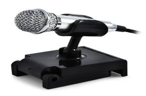 Unidirektionales kabelgebundenes Mikrofon aus Metall, Mini-Kondensatormikrofon für Mobiltelefone und Tablets mit Ständer, Studiomikrofon für Computer4337055