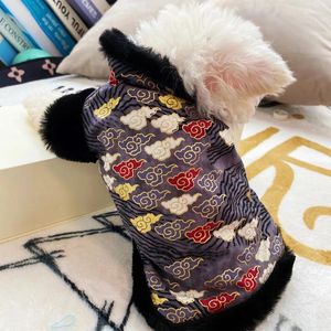 Köpek Giyim Tang Takım Sıcak Pet Ceket Ceket Çin Yıl Kıyafetleri Kış Kostüm giysi kaniş Bichon Frize Giyim Dropship