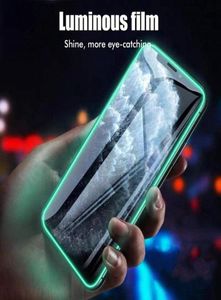 Protector de pantalla luminoso para iPhone 13 12 11 Pro XR XS Max Vidrio templado nocturno de cubierta completa para Samsung S21 Película con paquete 7396944