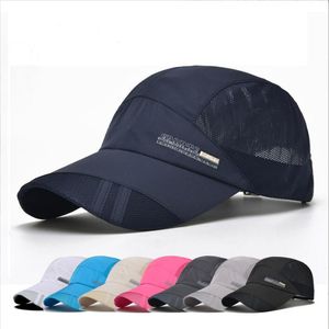 Utomhushattar Dry Running Baseball Summer Mesh 8 Colors Gorras Cap Visor Mens Hat Sport Cool Fashion 2021 Snabb Ny Drop Delivery OTL7X