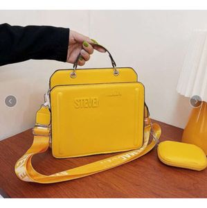 Kvinnor Bevelyn Black Bags Steve Designer axelväska handväska och hink set lyxiga läderväskor Madden Tote Handväskor
