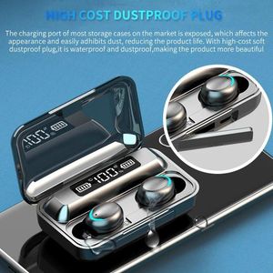 Hörlurar Uppgradering F95 True TWS 5.0 Trådlös hörlur Bluetooth Earphone Trådlösa hörlurar Kontrollstöd iOS Android -telefon HD -samtal