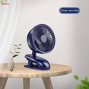 Elektriska fläktar 360 graders rotation Portable Clip Fan USB Raddbar Mini Air Coolers 3 Hastigheter Justerbar kylfläkt för hemmakontoret YQ240104