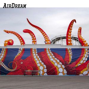 Swings Amazing Large Customized colourful Inflatable Octopus Claw Devilfish legs Blow Up Octopus tentacle Leg For Building Roof Decor