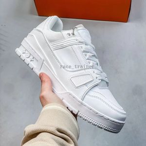 Дизайнерские кроссовки Virgil Trainer Повседневная обувь из телячьей кожи Abloh Белый Зеленый Красный Синий Накладки с буквами Низкие кроссовки на платформе Размер 36-45 04