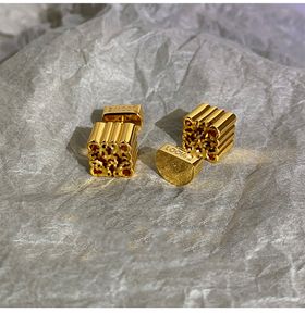 Earrings Designer For Women 18K Gold Plated Stud Solid Earrings Brand Design With Box Party Weddings Jewelry Gift