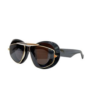 Солнцезащитные очки loewee для женщин, дизайнерские LW40120I, солнцезащитные очки из ацетата с бабочкой, линзы в большой оправе, брендовая защитная маска, желтые очки для зеркала заднего вида