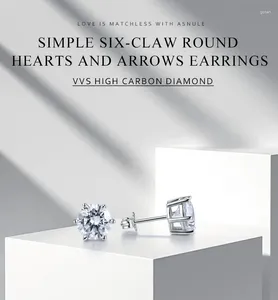 Studörhängen Fashion 925 Sterling Silver Round High Quality Earring
