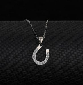 S925 Sterling Silver Ushaped Horseshoe Necklace Women039s selling Simple Fashion Jewelry Zircon Pendant Clavicle Chain260U1644280