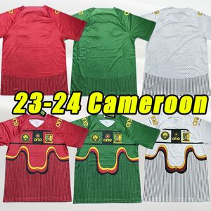 23 24 Camerún Soccer Jerseys 2023 Inicio Azul BAHOKEN ABOUBAKAR CHOUPO-MOTING Camisa # 11 BASSOGOG # 20 GANAGO EKAMBI Equipo nacional Fútbol Uniforme Fans Player Versión