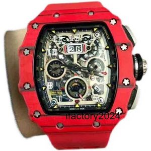 Funções relógio masculino bbr fábrica richasmille relógios de luxo mecânico calendário fibra carbono multifuncional personalizado adesivo
