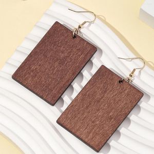 Dangle Earrings square square fashion wooden fashion adgrictories accessories gift for women women she