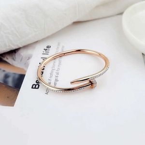 Designer parafuso pulseira pulseira unhas amor moda luxo jóias cuidador original na moda 18k diamante de ouro para mulheres homens pulseiras de prata jóias pulseira 2m36