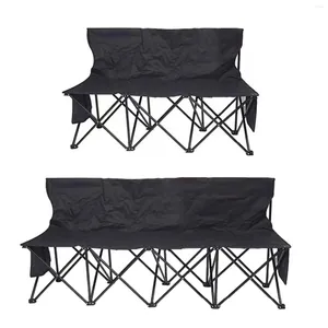 Mobília de acampamento Cadeira de banco dobrável com suporte traseiro Oxford pano tubo de aço esportes portáteis para eventos ao ar livre jogos de futebol gramado praia