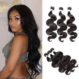 Wefts Bella Hair High Quallity Human Hair 3 Bundles 9a 직조 자연색 바디 웨이브 확장 Julienchina