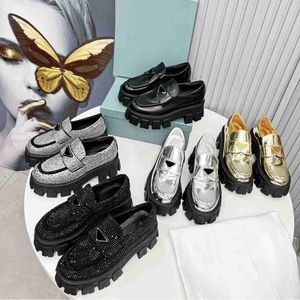 12A Quality 2024 New style shoes Nubuck Leather Monolith Loafers Gear Platform Shoes Premium Leather Platform Flats Chaussures Shoeies Sandal Martin Kitten