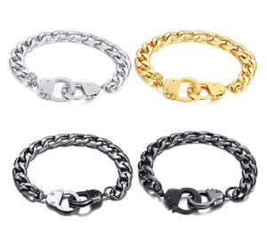 Il più nuovo stile esotico Men039s Bracciale in acciaio inossidabile lucidato a spirale Bracciali a catena a maglia Gioielli maschili Buono per il partito Banq1965476