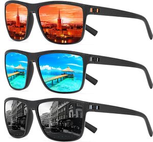 Square spolaryzowane okulary przeciwsłoneczne dla mężczyzn i kobiet lekkie okulary przeciwsłoneczne z ochroną UV