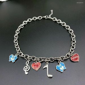 Ожерелья с подвесками Романтическая бабочка Shiduo Note для женщин Регулируемое ожерелье из нержавеющей стали Instagram Модные аксессуары Ювелирные изделия-цепочки