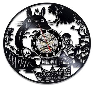 Studio Ghibli Totoro Wall Clock Cartoon min granne Totoro Record Clocks Wall Watch Home Decor Christmas Gift for Y1923277