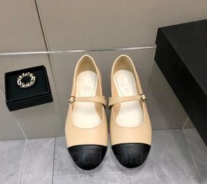 Chanelity Mary Jane Elbise Ayakkabı Sıradan Tasarımcı Bayanlar Sandals Kadın Loafers Moda Vintage Retro Tek Katlı Koyun Dinini Ekleme Bale Ayakkabı