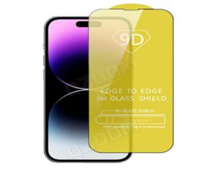 9D Full Glue Screen Protector Tempererat glas för iPhone 14 Pro Max 13 12 11 XS XR Samsung S22 Plus S21 Fe A13 A53 A33 A73 5G A20 A8757546