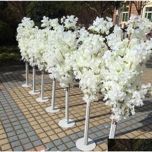 Decorações de Natal Decoração de Casamento 5ft Alto 10 Piecelot Slik Artificial Cherry Blossom Árvore Romana Coluna Estrada Leva para Festa Dh9Mo