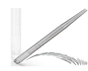 100Pcs professional 3D silver permanent eyebrow microblade pen embroidery tattoo manual pen with high quallity2976766