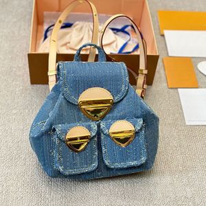 Gammal blommor ryggsäck skidrese på väskan bokväska designer ryggsäck satchel medium handväska crossbody väska axelväska lyxväska utomhus väska hög kvalitet denim bakpaket