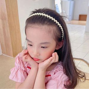 Acessórios de cabelo moda vintage cor sólida com dente lavagem de plástico rosto headdress estilo coreano hoop meninas headband crianças