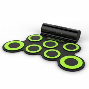 El Toplama Davul Kiti Katlanır USB Drum Set Desteği Şarj DTX Oyunu Çift Hoparlörler Taşınabilir Elektronik Davul Toptan