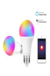 Smart LED -glödlampor WiFi LED -glödlampor 7W RGBCW Magic Light Compatible med Alexa Google Smart Home7522127