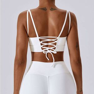 Lu Align Lu Yoga Vest Sport Lmpact Women Sports High Bra Rib Sports BH Sexig fitness Top Sports Underwear Push-Up Bra Sportswear Sports Top Female LL Lemon