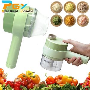 Tritatutto elettrico portatile per verdure Robot da cucina wireless Aglio Chopper Pepe Peperoncino Cipolla Zenzero Fango Masher Affettatrice 240104