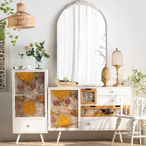 Decorative Plates Art Enamel Painted Glass Storage Locker Living Room Wall Corridor Entrance Cabinet